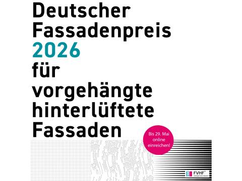 Deutscher Fassadenpreis 2026 für VHF ausgelobt