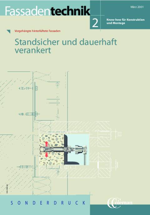 Sonderdruck VHF 'Standsicher und dauerhaft verankert'