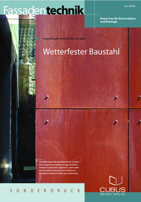 FVHF-Sonderdruck Wetterfester Baustahl in VHF