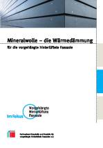 VHF im Fokus: Mineralwolle - Die Wärmedämmung für die VHF