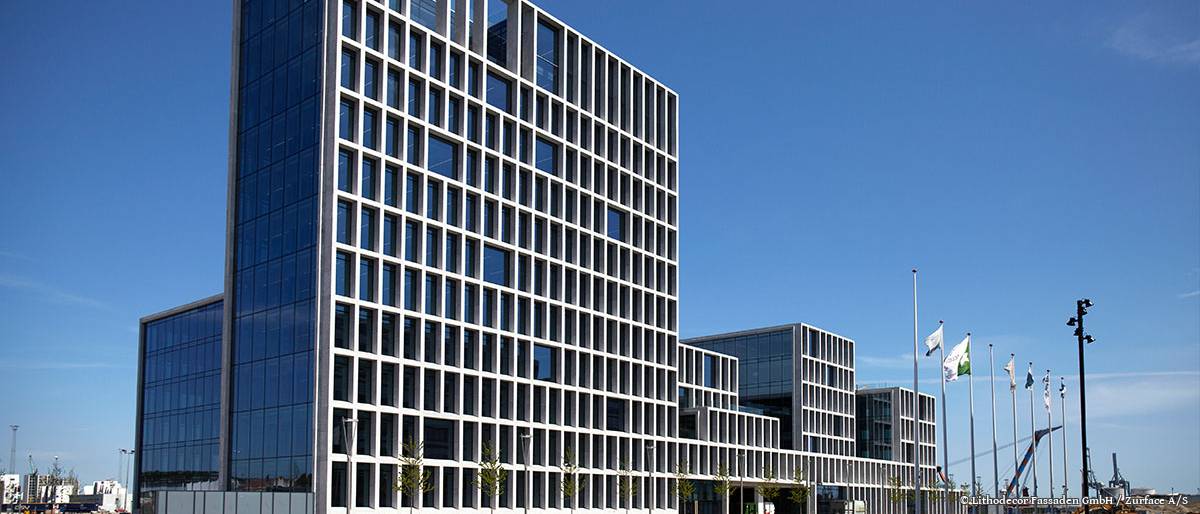 Aarhus Dänemark - Natursteinfassade im Leichtbau-System