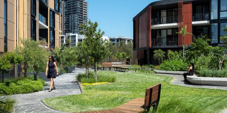 Tonality-Fassaden Referenz Australien Sanctuary Keramikfassade Haupteingang