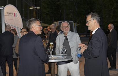 Ronald Winterfeld (FVHF), Wolfgang Priedemann und MinDirig. Lothar Fehn Krestas (BMI). Foto: Dirk Heckmann