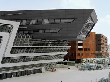 Verschiedene Farben in Beton-Optik kennzeichnen die öffentlichen und nichtöffentlichen Zonen.  Foto: Rasmus Norlander 